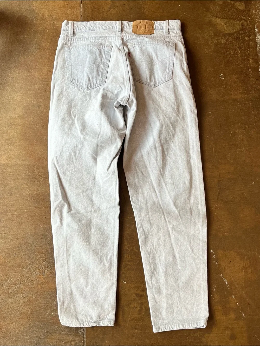 Levi's Vintage 90s Light Wash Blue Tapered Leg Jeans 36x32 USA Made Western 80s